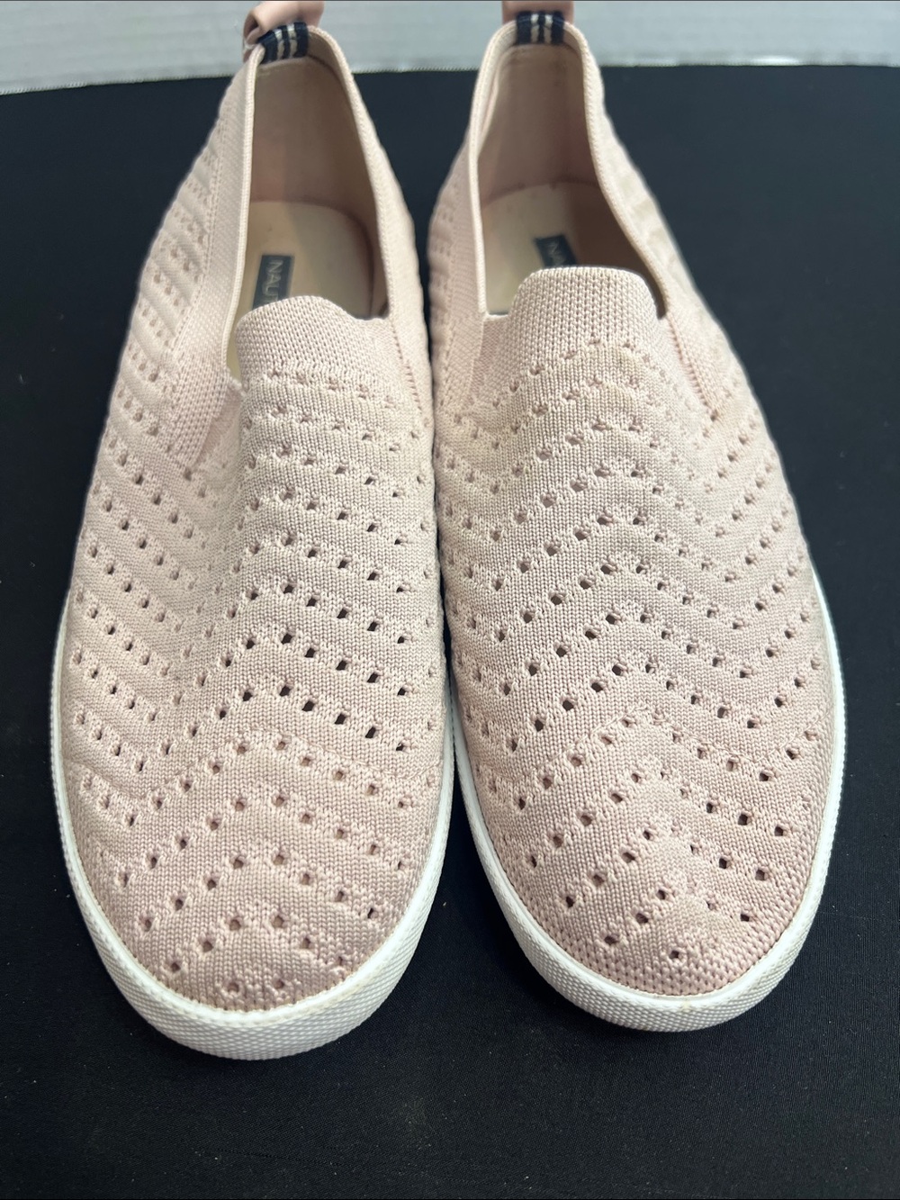 Nautica Women's Slip-On Knit Sneakers in Blush